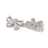 Brass Micro Pave Clear Cubic Zirconia Charms LS-KK-L212-14P-2