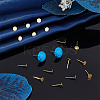 20Pcs 925 Sterling Silver Flat Pad Stud Earring Findings STER-DC0001-63A-5