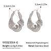 Twist 304 Stainless Steel Hoop Earrings JE2678-2-1