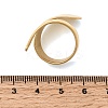 Irregular Twist 304 Stainless Steel Open Cuff Rings for Women RJEW-A091-0G-5