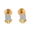 304 Stainless Steel Synthetic Opal Stud Earrings EJEW-B143-01G-03-4