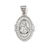 Brass Micro Pave Cubic Zirconia Pendants KK-P323-11E-P02-1