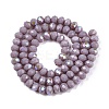 Electroplate Opaque Solid Color Glass Beads Strands LS-EGLA-A044-P6mm-L13-3