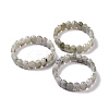 Natural Labradorite Oval Beaded Stretch Bracelet G-E010-01I-2