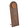 Desktop Wooden Bracelet Display Stands with Velvet Mat and Iron Support ODIS-C013-03B-1