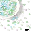 250Pcs 5 Colors Transparent Glass Beads GLAA-YW0005-70-1