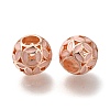 Rack Plating Alloy Enamel European Beads PALLOY-P307-05RG-1