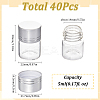 40Pcs Clear Glass Bottles Bead Containers CON-SC0001-15A-01-2
