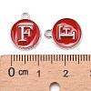 Platinum Plated Alloy Enamel Charms ENAM-S118-03F-P-3