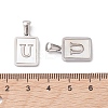 304 Stainless Steel Pave Shell Pendants STAS-G327-01P-U-3