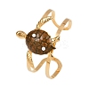 Turtle 304 Stainless Steel Enamel Cuff Bangles for Women LS-BJEW-A049-04C-G-4