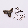 Zinc Alloy Box Corner Protectors PALLOY-WH0070-91AB-1
