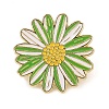 Flower Golden Enamel Pins LS-JEWB-K012-07C-G-1