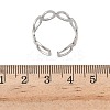 304 Stainless Steel Cuff Rings for Women RJEW-A079-08D-P-5