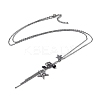 Alloy Star Tassels Pendant Necklace LS-NJEW-M221-02B-2