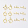 Tibetan Style Alloy Ring Toggle Clasps PALLOY-J564-08G-2