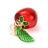 Baking Paint Transparent Glass Charms PALLOY-JF04490-01-4