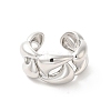 Brass Open Cuff Rings RJEW-P098-08P-2