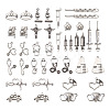 Tibetan Style Zinc Alloy Pendants TIBEP-TA0002-36AS-RS-2