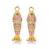 304 Stainless Steel Enamel Pendants STAS-N124-26A-01G-1