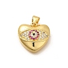 Rack Plating Brass Micro Pave Cubic Zirconia Pendants KK-L226-001G-05-1
