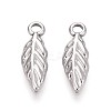 304 Stainless Steel Leaf Charms STAS-T067-51P-1