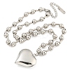 Non-Tarnish 304 Stainless Steel Heart Pendant Necklaces for Women NJEW-Z040-03P-1
