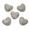 Sparkling Acrylic Heart Beads with Rhinestone Embellishment OACR-NH0001-02B-07-1
