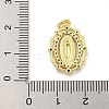 Virgin Mary Theme Rack Plating Brass Micro Pave Cubic Zirconia Pendants KK-G513-32G-3