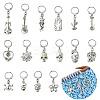 32Pcs 16 Style Alloy Pendant Locking Stitch Markers HJEW-CJ00044-3