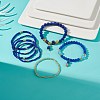 7Pcs 7 Style Natural & Synthetic Mixed Gemstone & Glass Seed Beaded Stretch Bracelets Set BJEW-JB08892-04-2