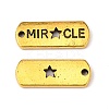 Tibetan Style Alloy Rectangle with Word Miracle Pendants LS-TIBEP-Q043-068AG-RS-1