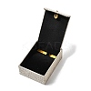 Wood Covered with Linen Cloth Pendant Necklace Boxes OBOX-XCP0001-04-2