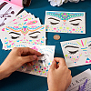 9 Sheets 9 Style Creative Fluorescent Face Tattoo Paper Stickers STIC-TA0002-01-7