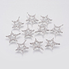 Brass Micro Pave Cubic Zirconia Charms KK-A144-019P-1