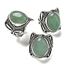 Natural Green Aventurine Adjustable Rings RJEW-I108-02AS-08-4