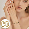 6Pcs Brass Micro Pave Clear Cubic Zirconia Screw Carabiner Lock Charms ZIRC-ME0001-07-4