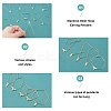 40Pcs 10 Style 304 Stainless Steel Wire Pendants STAS-UN0030-28-5