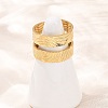 304 Stainless Steel Cuff Open Rings for Women RJEW-H255-01G-06-1