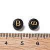Plating Opaque Acrylic Beads OACR-R005-03B-3