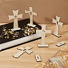 40Pcs 2 Styles Halloween Wood Sculpture Display Decorations AJEW-DC0003-29-4