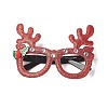 Christmas Plastic & Non-woven Fabric Glitter Glasses Frames LS-AJEW-E053-01E-1