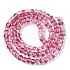 Transparent Spray Painted Glass Bead Strands GLAA-N035-03A-B04-2