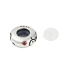 925 Sterling Silver Colorful Cubic Zirconia European Beads STER-R005-01AS-04-2