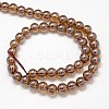 Electroplate Crystal Glass Round Beads Strands EGLA-F037-8mm-A-3