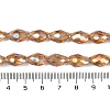 Transparent Electroplate Glass Beads Strands EGLA-N013-T4mm-B21-4