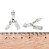 Brass Micro Pave Clear Cubic Zirconia Lobster Claw Clasps KK-Z059-14P-3