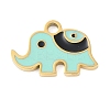 Ion Plating(IP) 304 Stainless Steel Enamel Charms FIND-Q111-02G-07-1