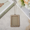 Rectangle with Word Drive Safely I Love You Wood Hanging Photo Frame HJEW-SP0001-19C-3