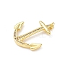 Brass Micro Pave Clear Cubic Zirconia Pendants KK-B141-24G-2